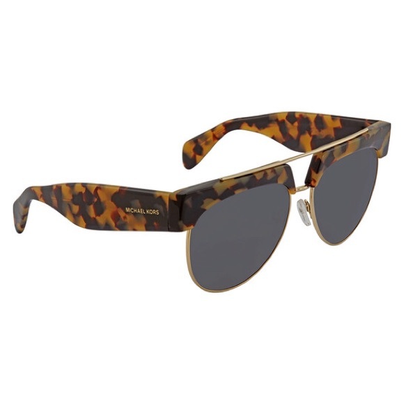 MICHAEL KORS Milan Grey Rectangular Sunglasses - Picture 1 of 9
